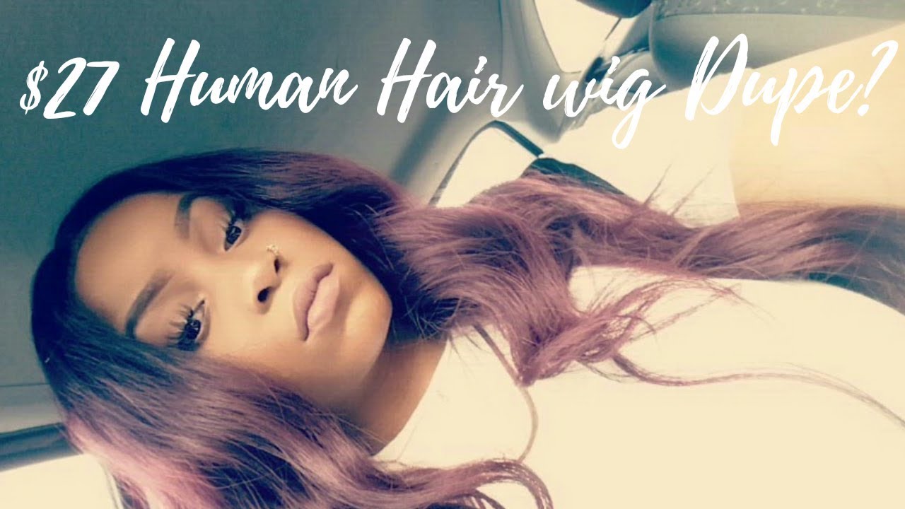 $27 Burgundy Human hair wig Dupe | Model Model Freedom part lace wig 202