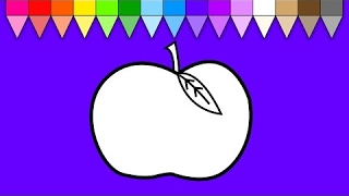 Learn Colors For Kids And Color Many Apples Coloring Pages