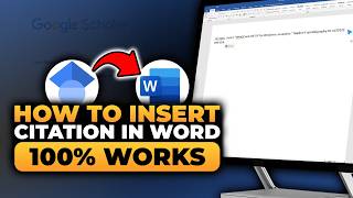 Insert Citation in Word Google Scholar (𝟮𝟬𝟮𝟲) | 100% WORKS | NO Yapping, To The Point! | FAST & EASY