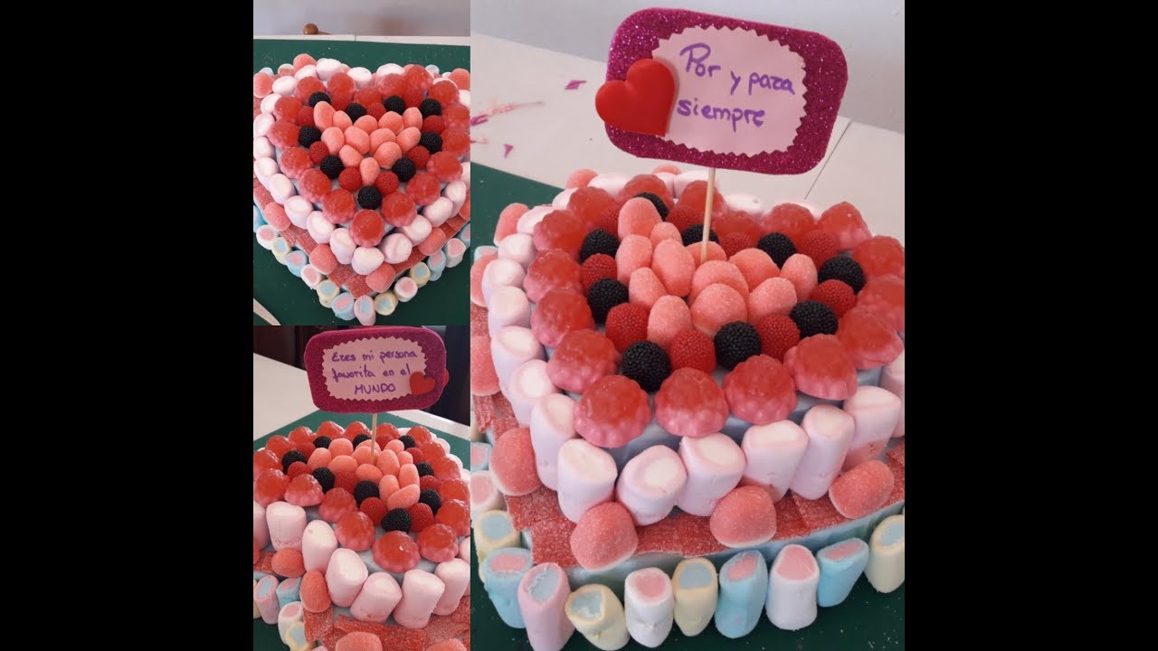 Como hacer una tarta de chuches