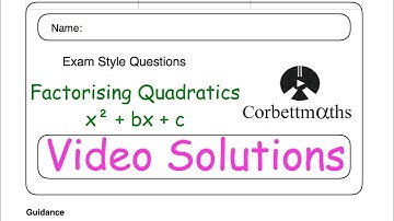Factorising Quadratics Answers - Corbettmaths
