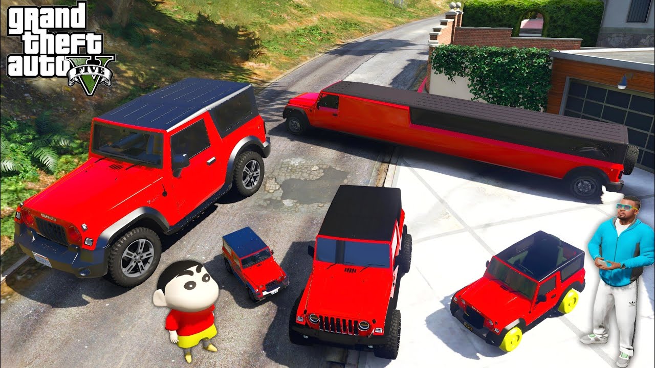 Franklin & Shinchan Stealing Indian Mahindra Thar Car in Gta 5 | Gta V Gameplay