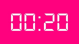 20 Seconds Timer HD No Copyright - Hot Pink Screen + Beep