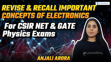 Revise & Recall Important Concepts of Electronics | CSIR NET June23 |Anjali Arora | Unacademy