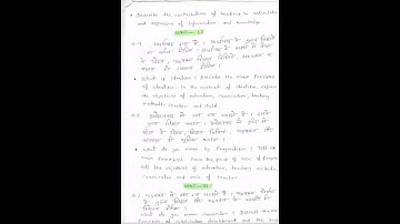 Knowledge and Curriculum B.Ed 2nd Year CRSU Important Questions ✌️✌️