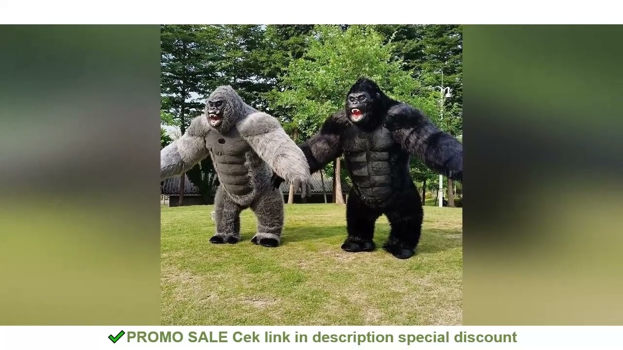 Inflatable 2.6M King Kong Gorilla Mascot Role Playing Costume Polar Bear Party Advertising Plush Car