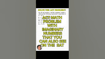 ACT math problem with imaginary numbers #actmath #satmath #actprep #acttest