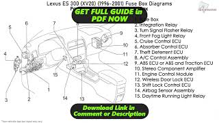 [DIAGRAM] 1999 Lexus Es 300 Fuse Box Diagram