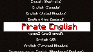 Why Does Minecraft Have Pirate English As A Language?