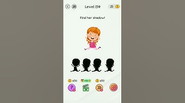 Braindom level 159||find her shadow||tricky puzzle