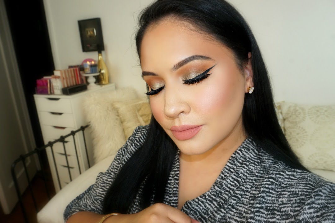 Drugstore Full Coverage Tutorial | Olive Eyes + Nude Lip