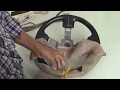 How to Cover a Three Spoke Car Steering-Wheel - Leather upholstery