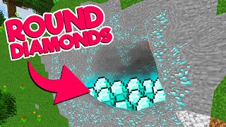 DEEP MINING in MINECRAFT But EVERYTHING is ROUND!!