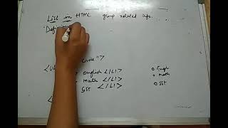 Hyperlink, lists, tables in html