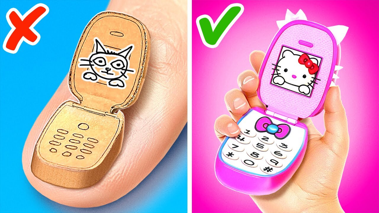 Телефон-раскладушка из картона своими руками! 📱✨ Милые поделки и забавные лайфхаки для преображен...