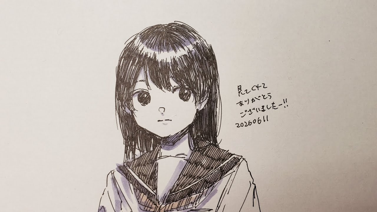 no.076 drawing ボールペンでお絵描き(20min) - YouTube