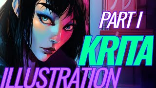 Krita - Cyberpunk Illustration Time-lapse