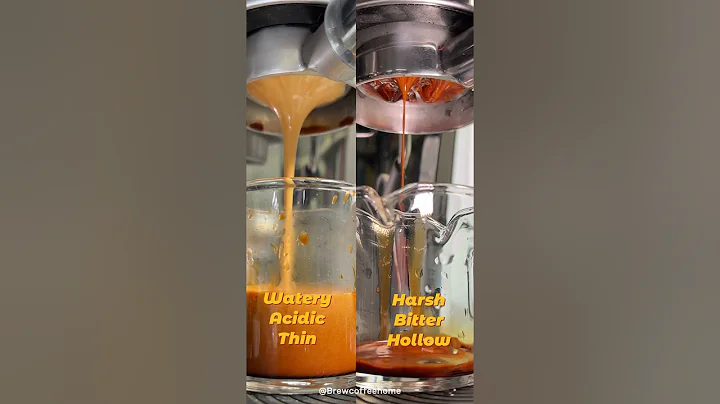 Under-extracted Vs. Over-extracted Espresso Shot - Breville Barista Pro #coffee #espresso #shorts