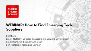 How to Find Emerging Technology Suppliers in Government Contracting