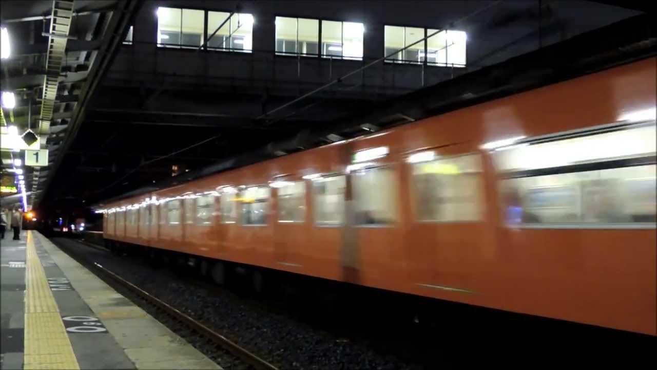 懐かしの爆音!103系・201系他　志紀駅高速通過!