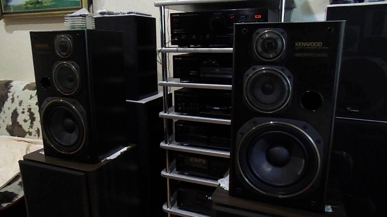 パワフルな音】KENWOOD スピーカー S-V55E ペアです。動作良好です。②