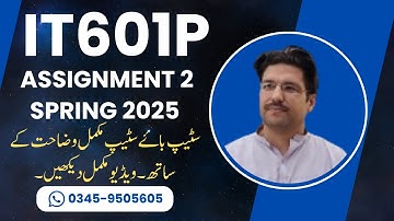 IT601P Assignment 2 solution 2025 | it601p assignment 2 solution spring 2025