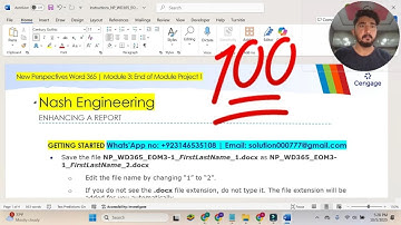 New Perspectives Word 365 | Module 3: End of Module Project 1 #NashEngineering #wordmodule3
