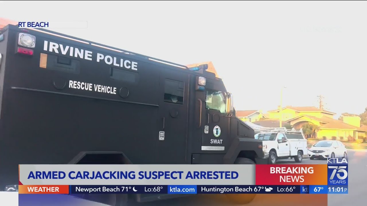 Armed carjacking suspect arrested - YouTube