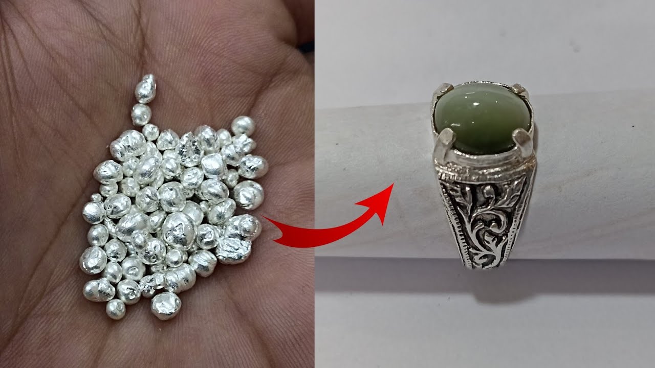 handmade silver ring with stone | how it's made | gold Smith Luke