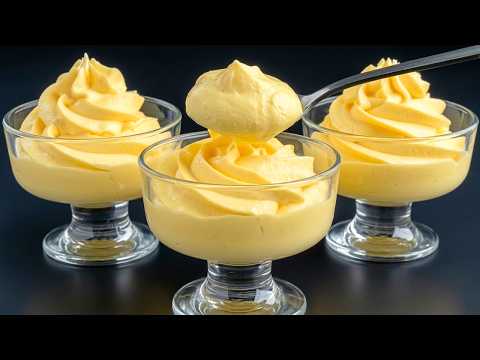 Zitronenmousse Dessert in 5 Minuten! Das beste italienisches Dessert, das nicht jeder kennt!