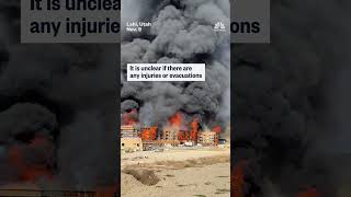 Massive fire engulfs four structures in Utah