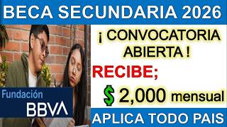 📚 Beca BBVA ESTUDIANTES SECUNDARIA 📢Registrate 2026 \