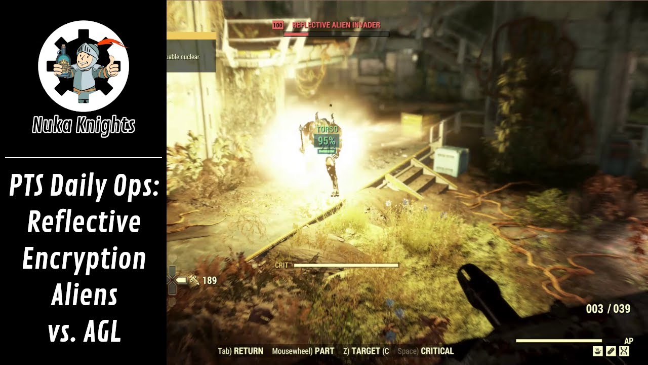 [Fallout 76 PTS] Best weapon for reflective mutation is AGL