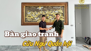 Đồ Đồng Đại Long bàn giao bức tranh Cửu Ngư quần hội cho anh Đoàn Tại khu vực Phủ Dầy Nam Định.