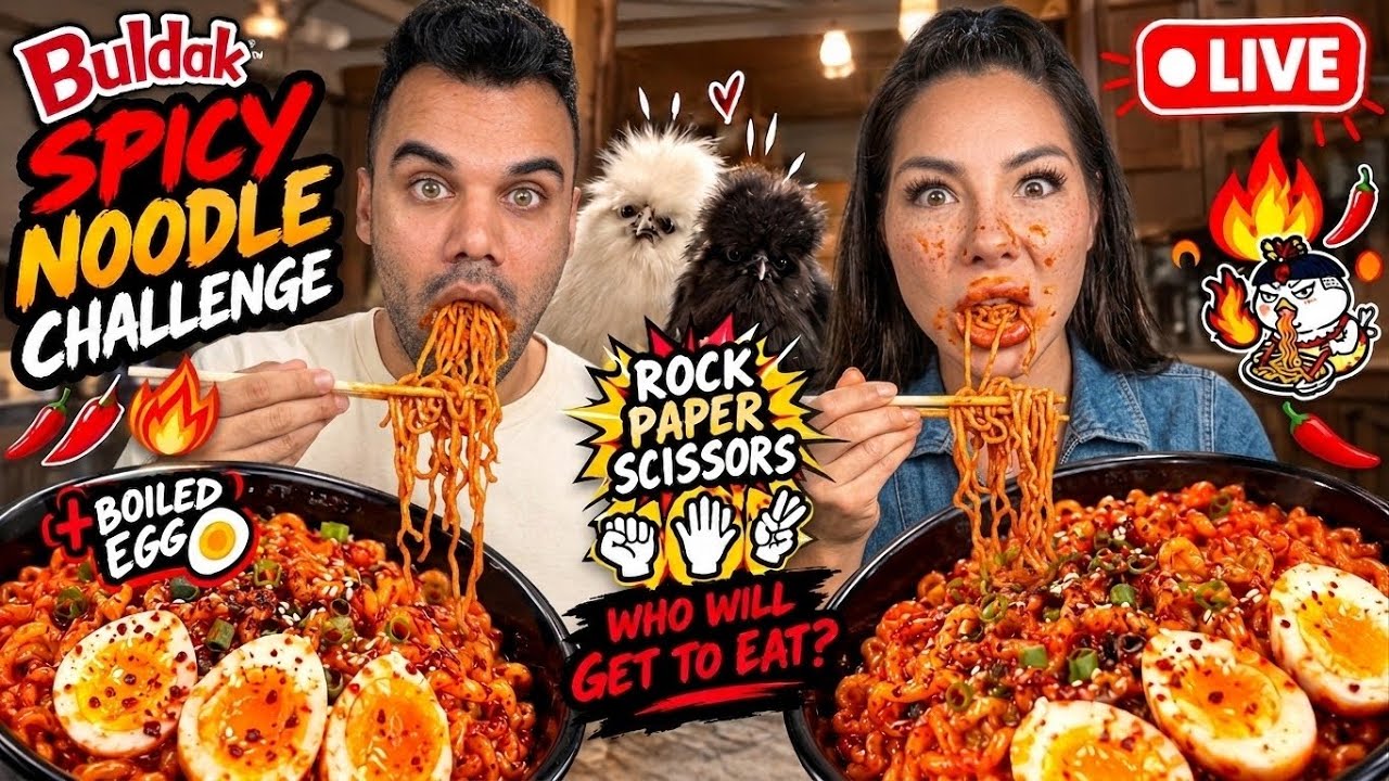IRL: EGG & SPICY NOODLE CHALLENGE, 🪨 🗞️ ✂️, and purchasing live chickens for my condo!