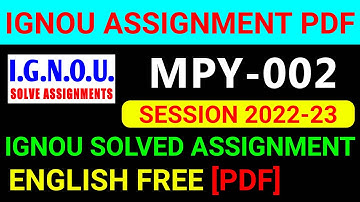 MPY-002 Solved Assignment 2022-23 in English, MPY 2 Solved Assignment 2023, MPY 2 Assignment
