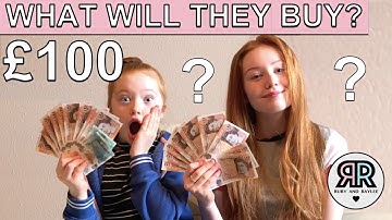WHAT WILL THEY SPEND £100 ON? Girls £100 Shopping Challenge! What will they buy? |  RUBY AND RAYLEE