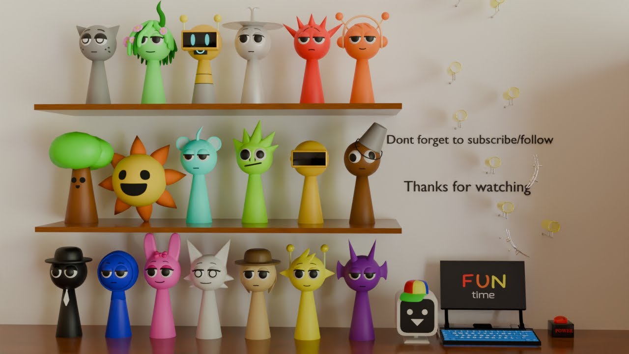 Sprunki Instruments Names 3D Incredibox Sprunki Sounds with Various Music Instrument #sprunki # ...
