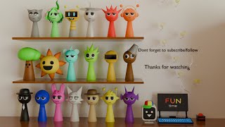 3D Incredibox Sprunki Sounds With Various Music Instrument