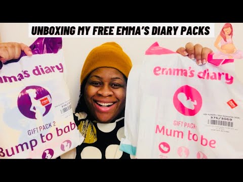 UNBOXING MY FREE EMMA’S DIARY PACKS. WHAT’S IN MY EMMA’S DIARY FREE PREGNANCY PACKS