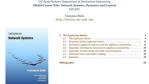 Network Systems - Lecture 6: The Laplacian Matrix