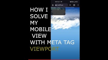 How to solve mobile View with Meta tag
