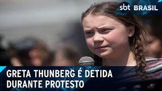 Greta Thunberg é detida durante protesto na Holanda | SBT Brasil (06/04/24)