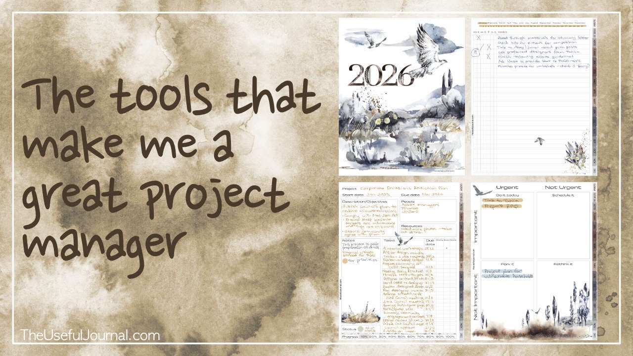 Which project management journal layouts have I found most useful?