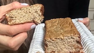 Budín de avena, banana y pera sin azúcar