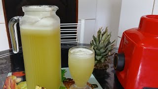 Suco Natural De Abacaxi No Liquidificador Receita De Abacaxi