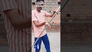 bo staff Finger roll Spin tutorial #kasimjackson #selfdefense #bostafftraining