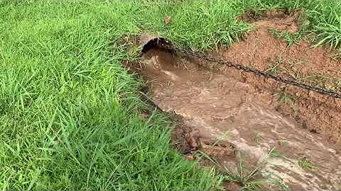 Testing Out the Culvert Cleaner we built, works GREAT!! OCD video!! Equipment Trackhoe CAT