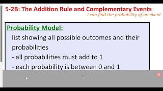 5-2B: Addition Rule & Complements