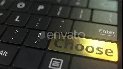 Black Computer Keyboard and Gold Choose Key | Motion Graphics - Envato elements